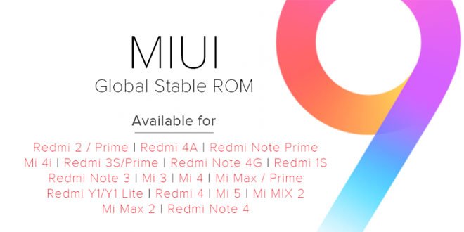 MIUI 9 Global Stable ROM