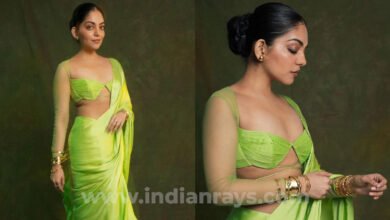 Ahaana Krishna Photos in Green Saree
